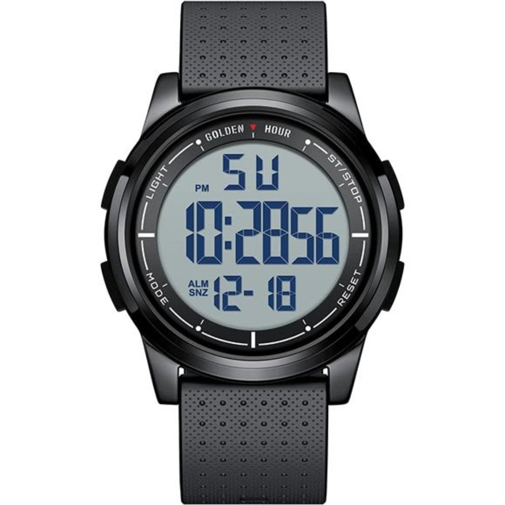 Ultra-Thin Minimalist Sports Waterproof Digital Watches Men w Wide-Angle Display